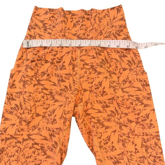 REI Co Op Long Orange Bike Shorts Pockets Women’s XS Biking Hiking Yoga Running - Picture 5 of 6